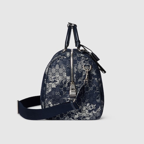 GG denim duffle bag