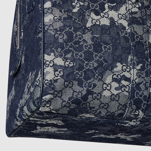 GG denim duffle bag