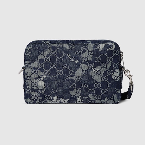 Sac à bandoulière en denim GG petit format