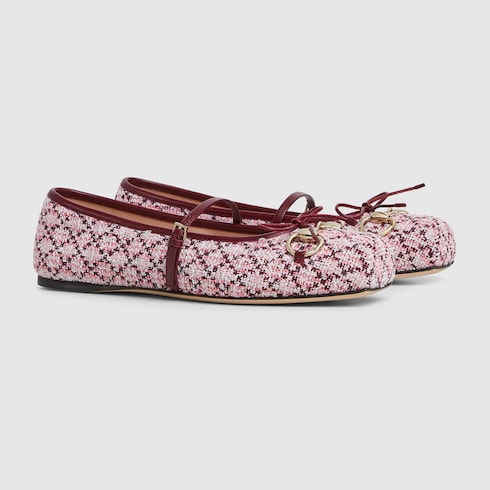 Gucci Horsebit系列女士芭蕾平底鞋