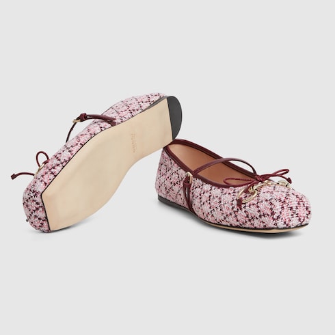 Gucci Horsebit系列女士芭蕾平底鞋