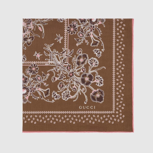 Fazzoletto da taschino in cotone stampato