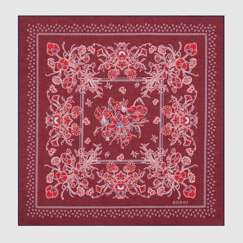 Printed cotton pocket square