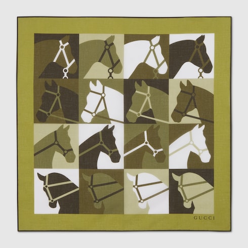 Printed cotton voile handkerchief
