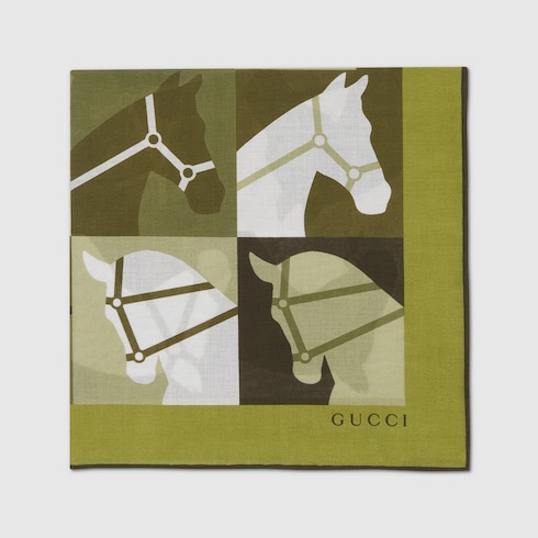 Printed cotton voile handkerchief