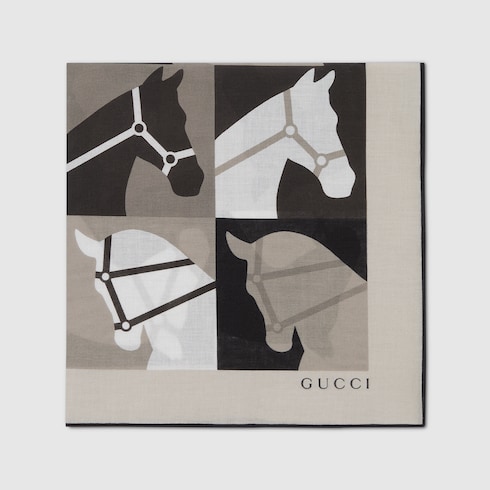 Printed cotton voile handkerchief