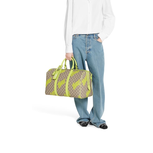 Medium duffle bag with print