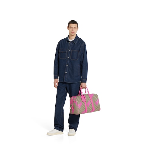 Medium duffle bag with print