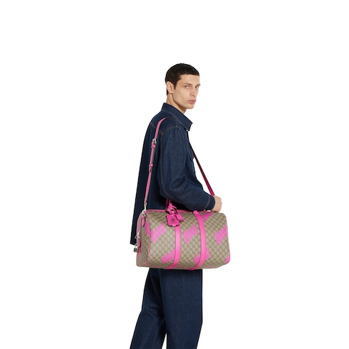 Medium duffle bag with print