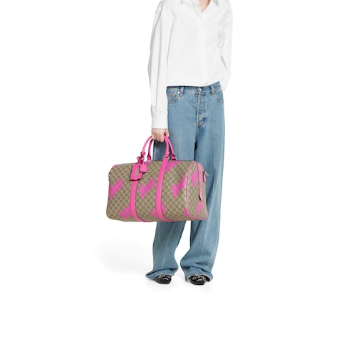 Medium duffle bag with print