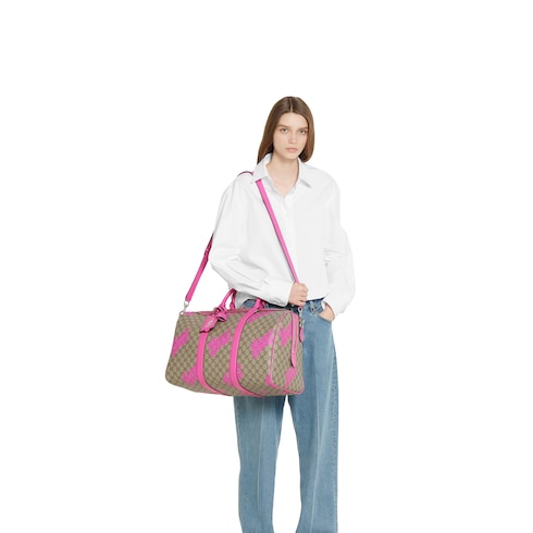 Medium duffle bag with print