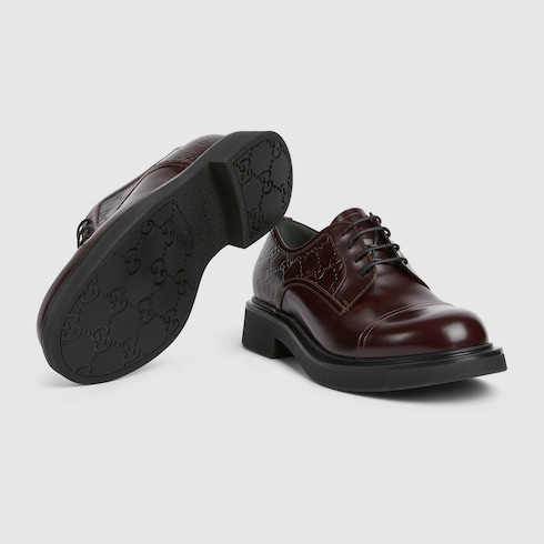 Men's lace-up shoe with GG detail