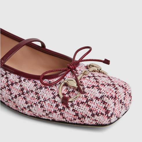 Gucci Horsebit系列女士芭蕾平底鞋