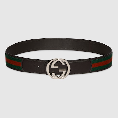 Reversible belt with Interlocking G buckle