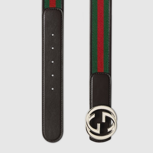 Reversible belt with Interlocking G buckle