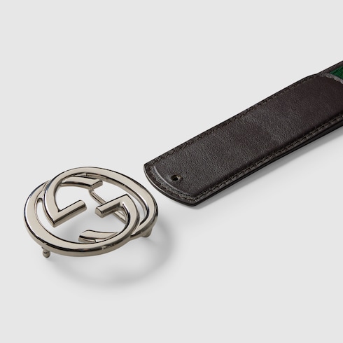 Reversible belt with Interlocking G buckle