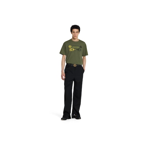 Printed cotton jersey T-shirt