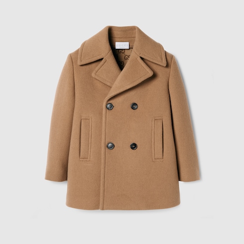 Children's double wool and silk coat