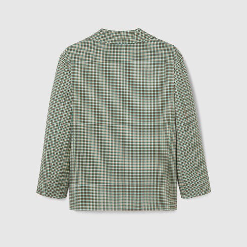 Children's check cotton jacket