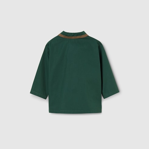 Baby cotton poplin overshirt Detail 2
