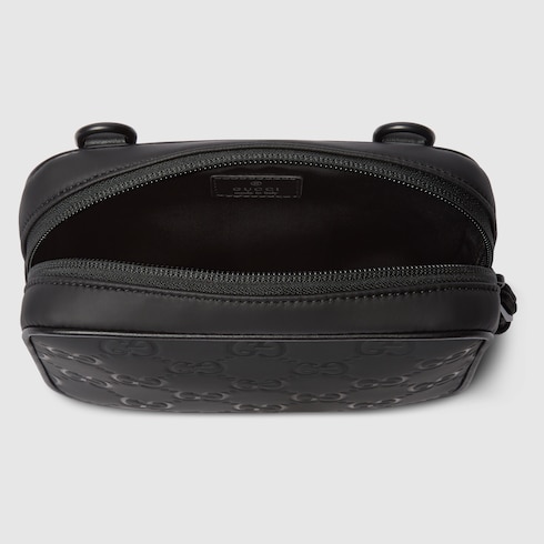 Gucci Edge mini bag in black GG matte fabric | GUCCI® US