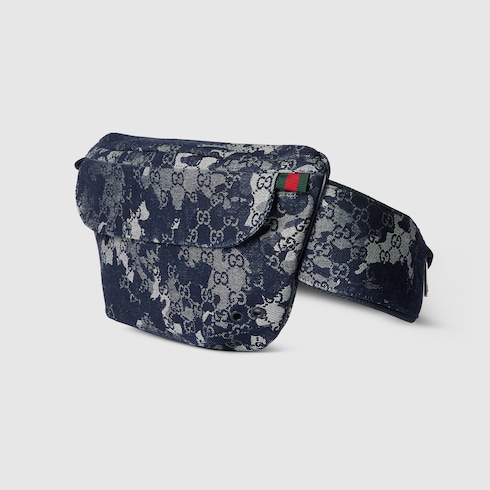 Marsupio in denim GG misura grande