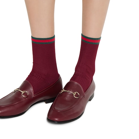 Ribbed cotton socks with Web