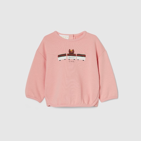 Baby cotton sweatshirt with print