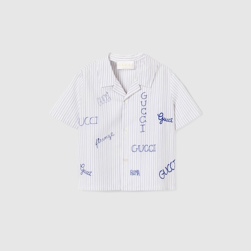 Baby embroidered muslin shirt