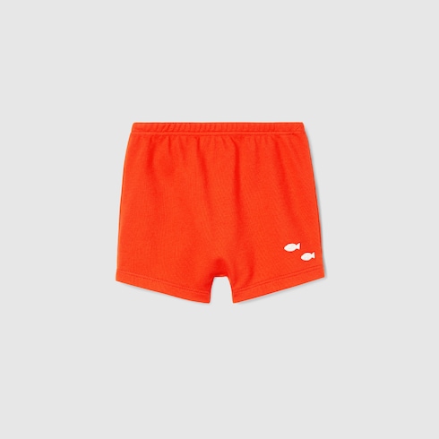 Baby embroidered cotton shorts