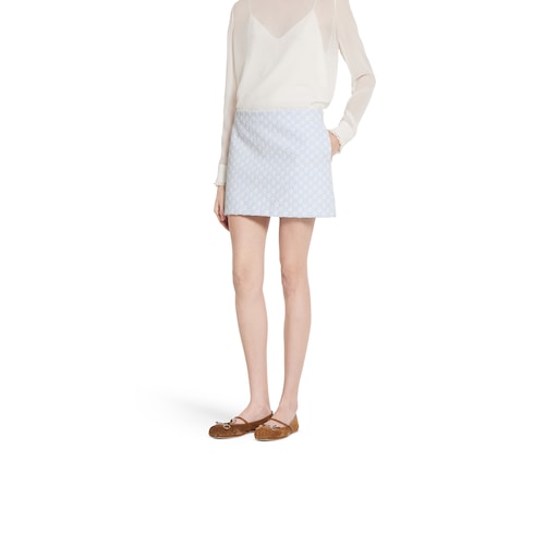 GG cotton bouclé mini skirt