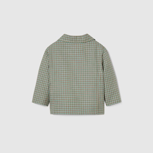 Chaqueta de bebé de algodón a cuadros