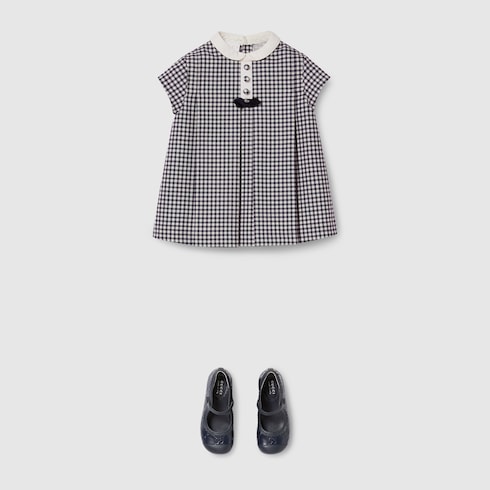Baby wool gingham dress