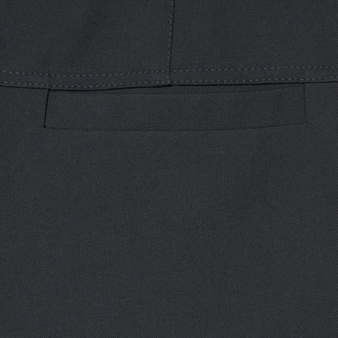 Wool twill pant with embroidery