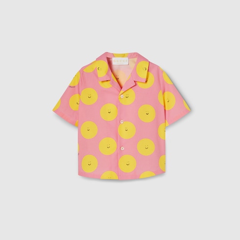 Camicia neonato in cotone stampato