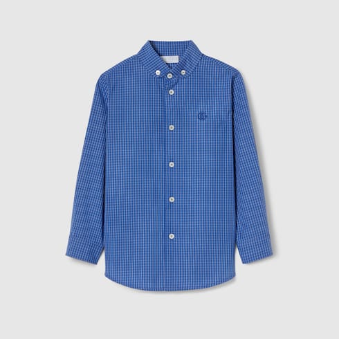 Children's checked cotton shirt