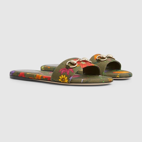 Women's slide sandal with Horsebit