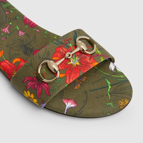 Women's slide sandal with Horsebit