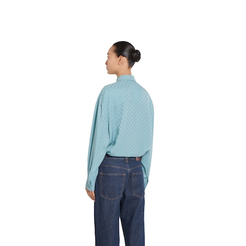 GG silk jacquard oversize shirt