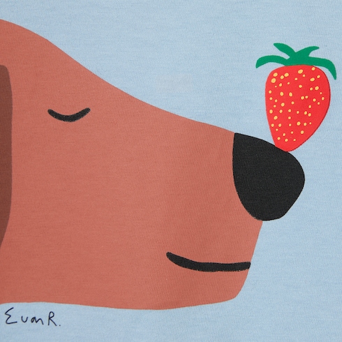 Baby-T-Shirt aus Baumwolle mit Print