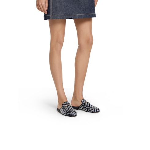 Slipper Princetown donna con cristalli GG