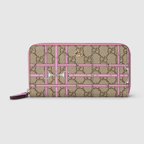 Zip around wallet with print