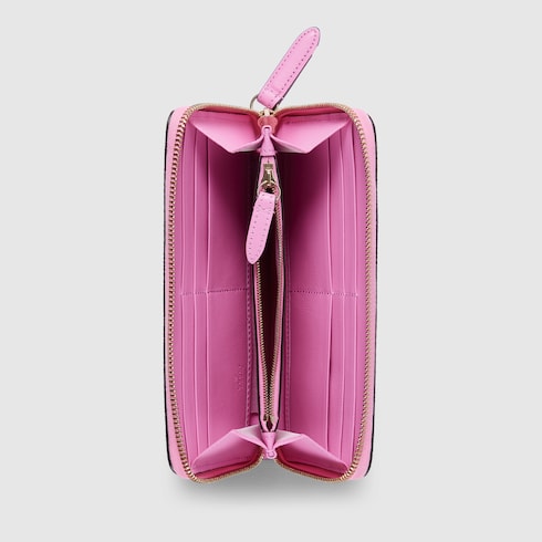 Zip around wallet with print