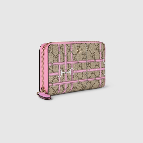 Zip around wallet with print