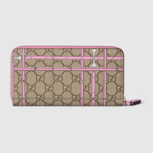 Zip around wallet with print