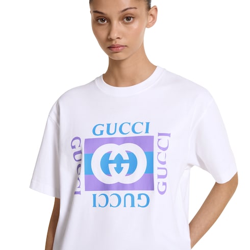 T-shirt in jersey di cotone con stampa