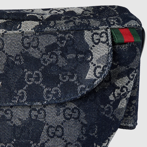 Marsupio in denim GG misura grande