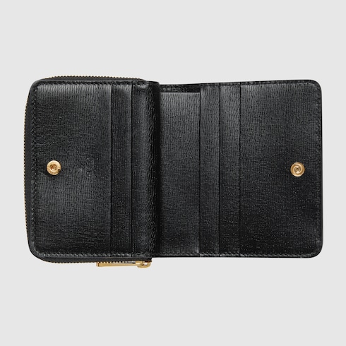 Mini wallet with Gucci script