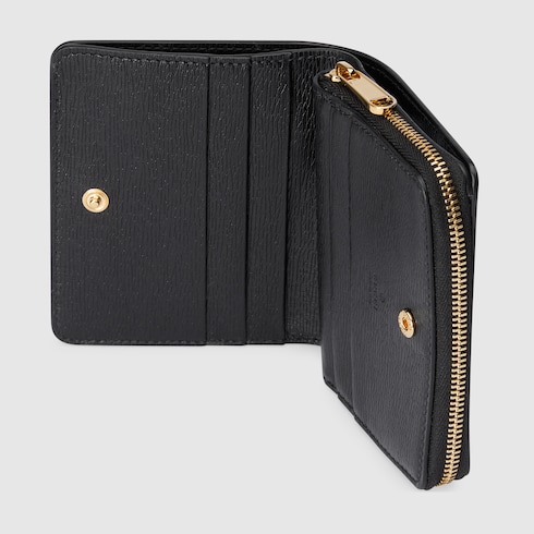 Mini wallet with Gucci script