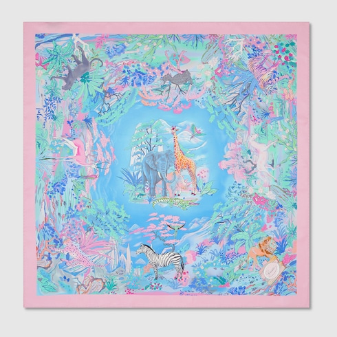 90 x 90 project printed silk carré